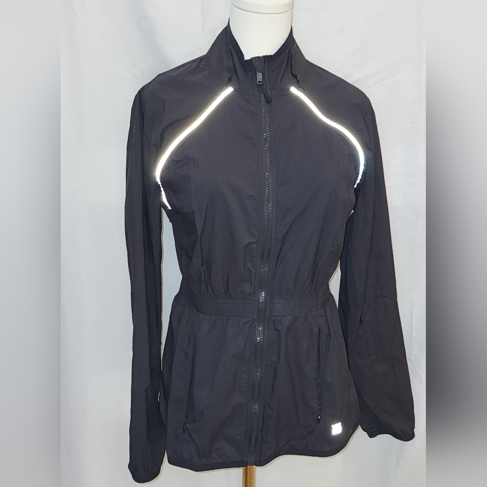 VSX Women's Black Windbreaker with Reflective Accents